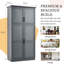 Armoires spacieuses autoportantes, fabrication en MDF, conception moderne pour le rangement de la cuisine