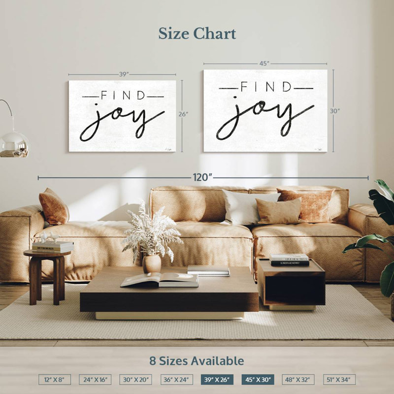 Tergel Find Joy, 26" H x 39" W