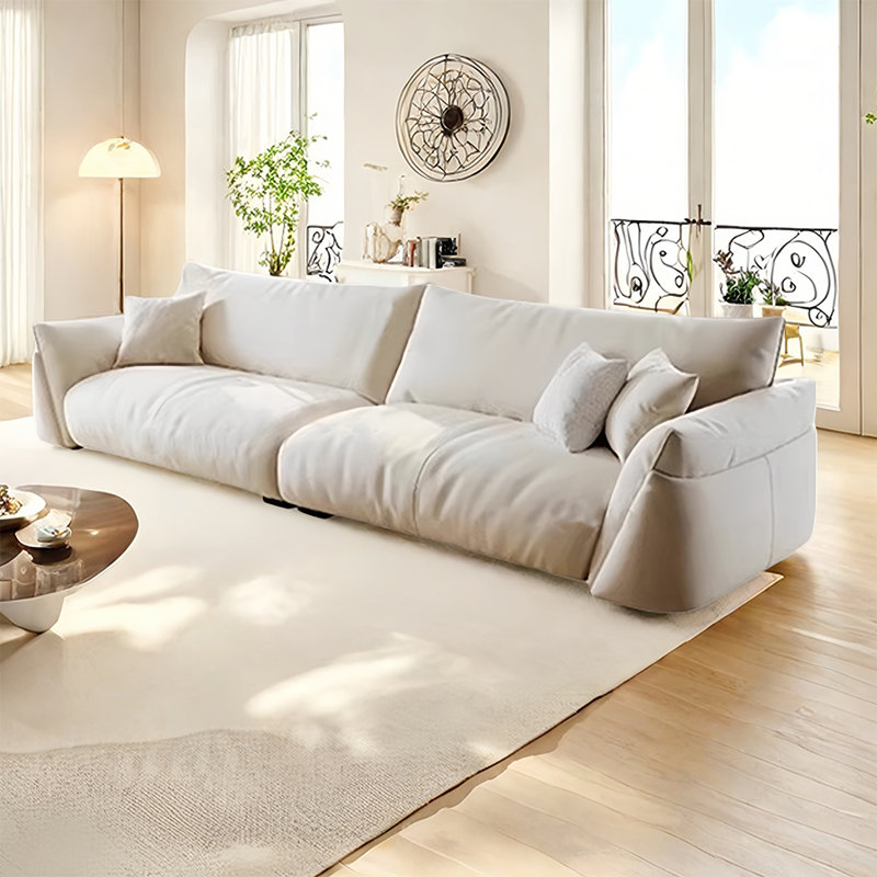 Canapé moderne simple de style crème, 4, H 31,49 po x l 122 po x P 38,58 po