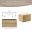 Meuble-lavabo mural flottant avec lavabo, armoire de rangement murale pour organiser vos essentiels, avec tiroirs à fermeture en douceur et installation facile-791177592-791177540