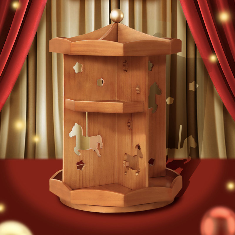 Étagère de rangement pour cosmétiques en bois massif Rangement simple et créatif Boîte à cosmétiques multifonctionnelle