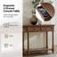 Console à 2 tiroirs en bois massif avec tablette de rangement Jeremie-408118225