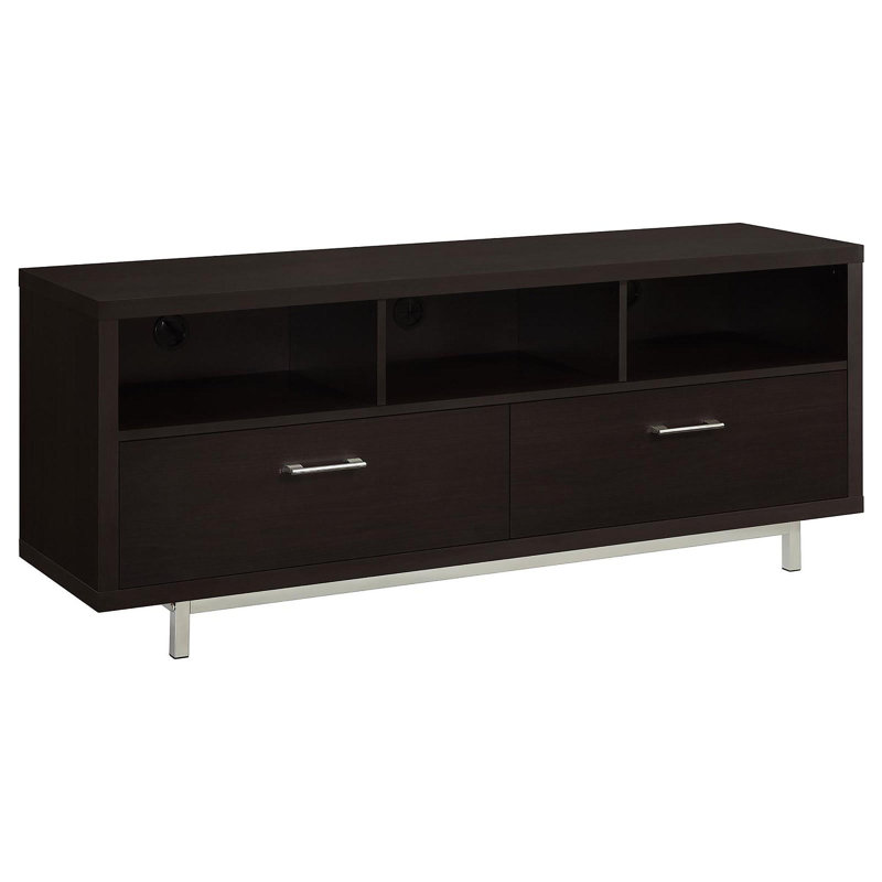 Cappuccino 60-Inch Drawer Storage TV Console, Brown