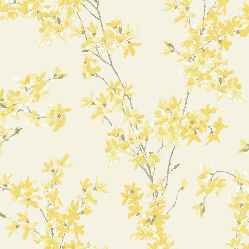 Laura Ashley Forsythia Wallpaper Roll, Sunshine