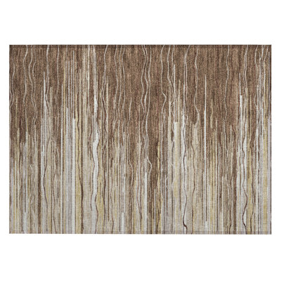  Machine Washable Indoor/Outdoor Chantille ACN996 Paprika Area Rug