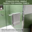 Porte de douche coulissante double demi-cadre l 44 à 48 po x H 75 po avec verre trempé transparent de 5/16 po (8 mm)-115864060