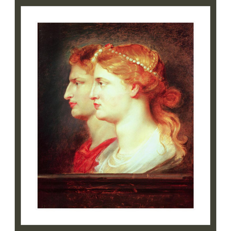 Tiberius (42BC-37AD) et Agrippina par Peter Paul Rubens - impression giclée encadrée, 38.43" H x 33.5" W