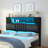 Storage Upholstered PU Headboard With LED Lights & Charging Station-1609409992-1609409993