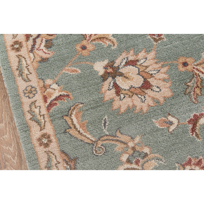 Tapis tissé à la machine sauge Edley, Tapis de couloir 2 pi 3 po x 7 pi 6 po