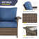 Maximin 4 - Pieces Outdoor Wicker Patio Chair Set with Ottomans and Cushions