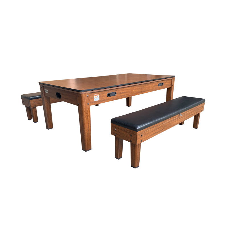 Table de billard / billard pivotante multi-jeux 7,5 pieds 4-en-1 Rack Luxor (feutre vert avec 2 bancs)