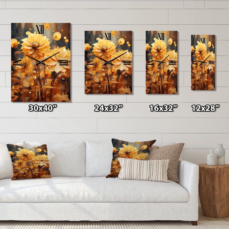 Clarnece - Horloge murale tournesols, Petit