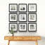 Cadre photo avec passe-partout mural 12 po x 12 po Sylbia - (ensemble de 9)