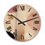 Horloge murale en bois massif Rosely-841753065