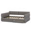 Lit plateforme tapissier avec port USB et 2 tiroirs