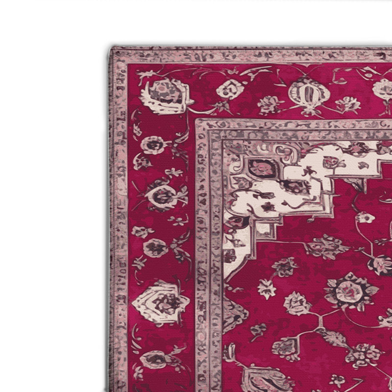 Tapis d'intérieur et d'extérieur mauve Tabriz, Rectangulaire 8 pi x 10 pi