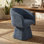 Fauteuil d'appoint pivotant, tissu chenille doux, assise à coussin profond
