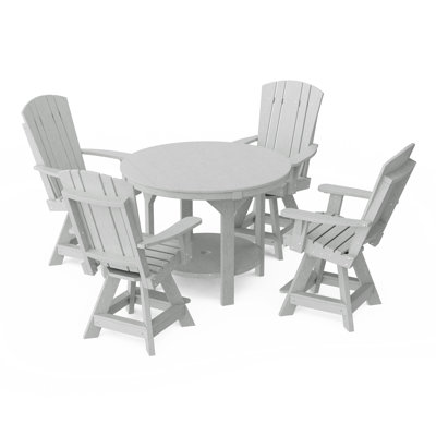 Ensemble de salle à manger 5 pièces à hauteur de comptoir Heritage avec chaises pivotantes Heritage