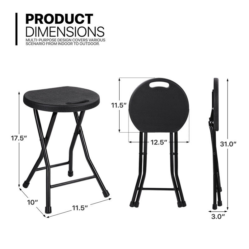 6-Person Folding Round Table and Chair Set