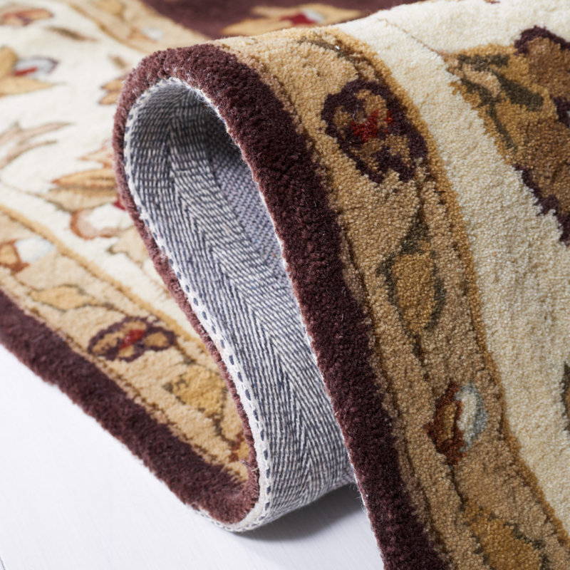 Tapis brun / ivoire Cloverdale, Rectangle 3 pi x 5 pi