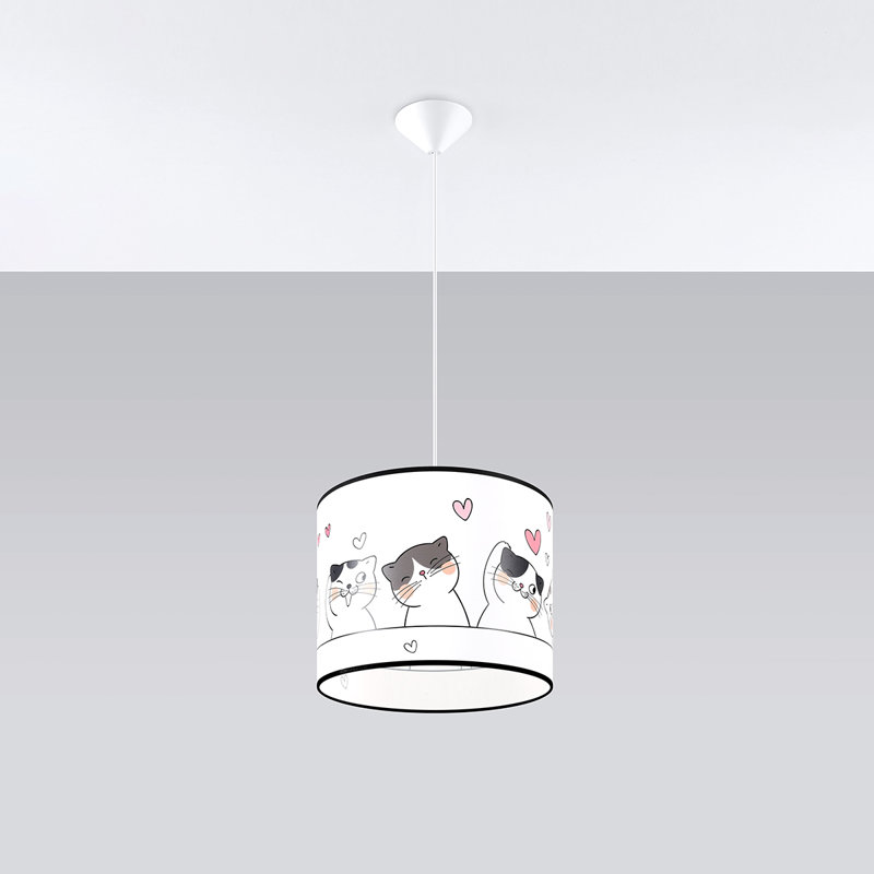 1 - Light White Pendant, 28cm H x 33cm W x 33cm D