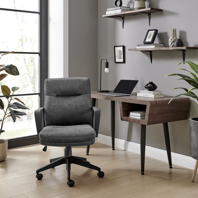 Rosso Office Chair Black Leg, Black