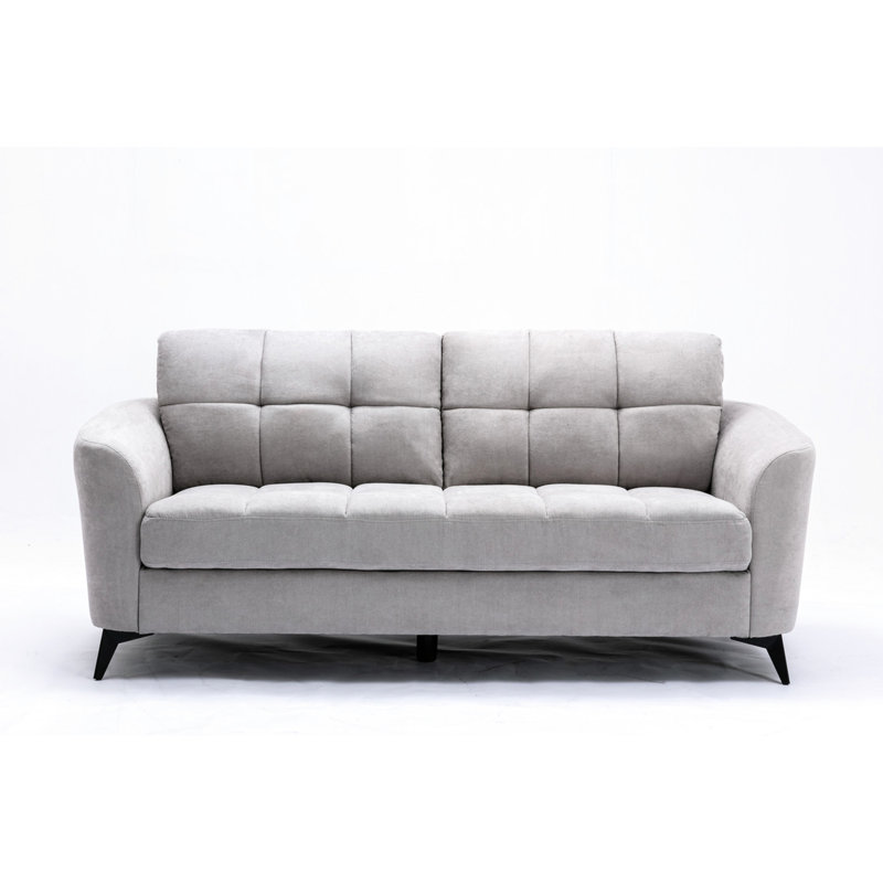 79 po en gris, coussin avec ressorts ensachés