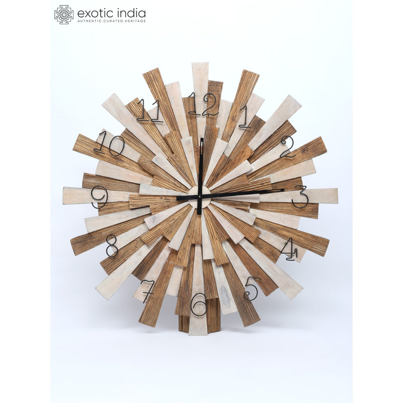  Horloge murale 36 po, fer et bois, horloge murale décorative rustique