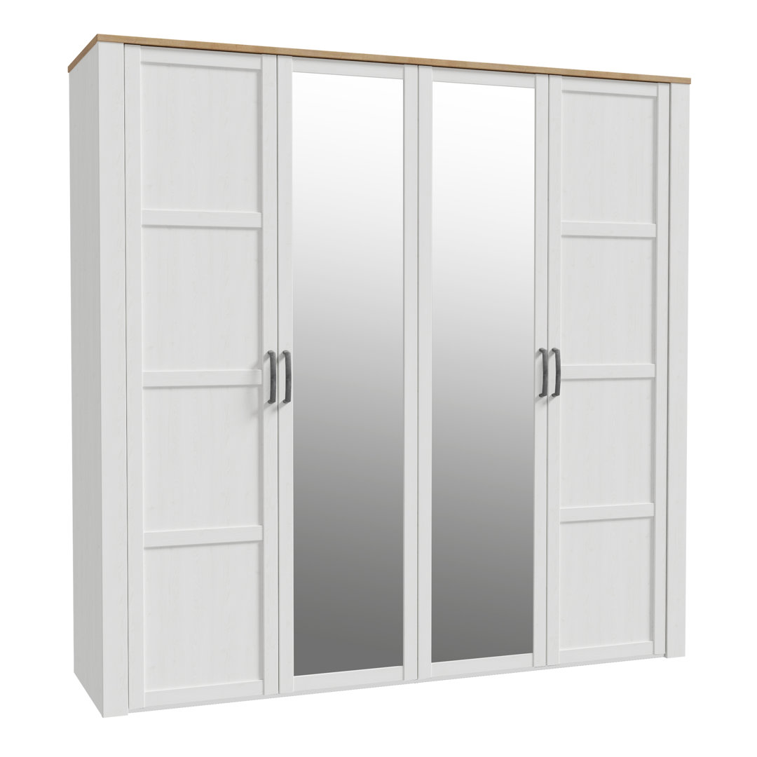 Abidan 2 Door 2 Mirrored Door Wardrobe