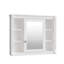 Armoire de rangement murale pour salle de bain, armoire à pharmacie, armoire de salle de bain moderne avec miroir, armoire à miroir avec 6 tablettes ouvertes, meuble-lavabo non inclus-339997715