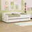 Twin XL Upholstered Daybed with Storage Drawers and LED Light-1435887947