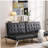 sofa bed black pvc