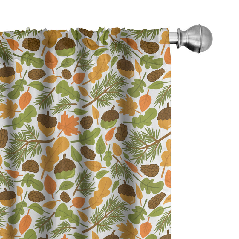 Acorn Floral Semi-Sheer Rod Pocket Sliding Panel, 28" x 63"