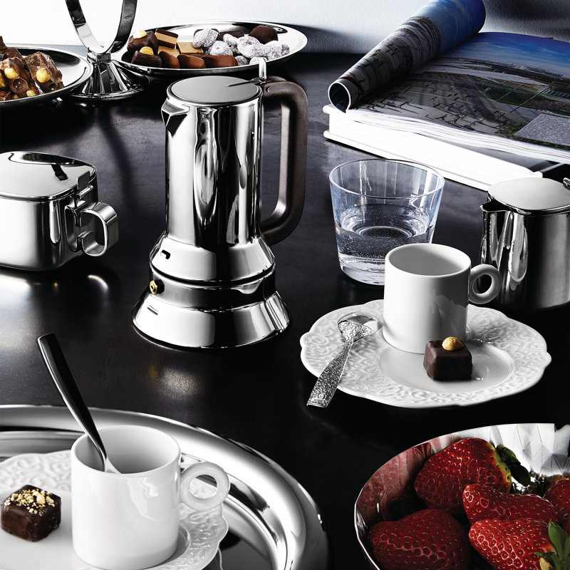 Polished Stainless Steel 6-Cup Espresso Coffee Maker