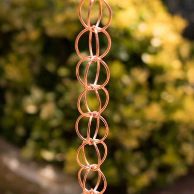 Pure Copper Ring Rain Chain Replacement Downspouts for Gutters