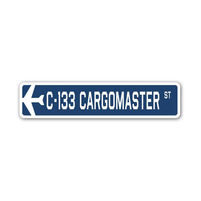 Plaque de rue Blomquist C-133 Cargomaster Air Force, H 8 po x l 36 po x P 1 po