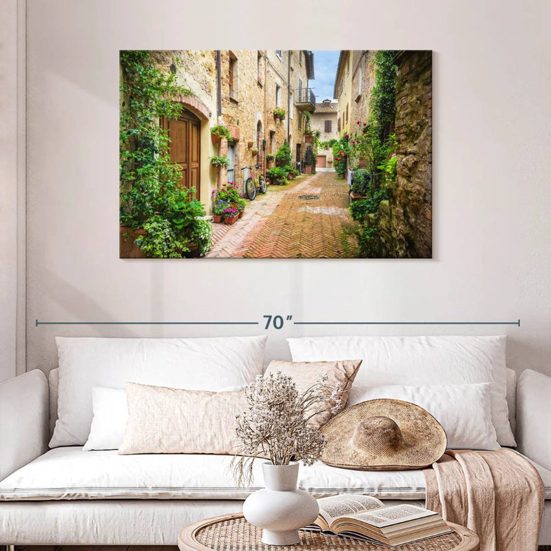 Ravi, pittoresque rue toscane, H 30 po x l 45 po