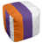 Orange / mauve / blanc sélectionné