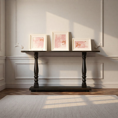 Console en bois massif avec rangement