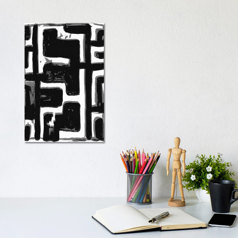 African Textile Woodcut III by Stellar Design Studio - Gallery-Wrapped Canvas Giclée on Canvas, Canvas