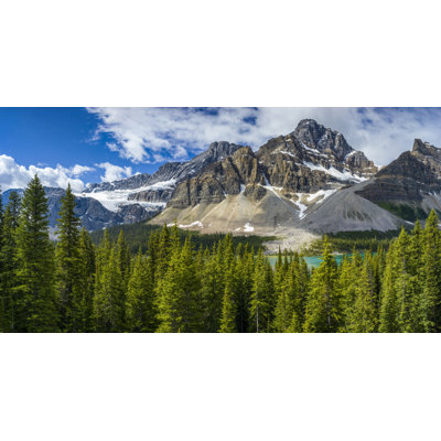 " Rocky Mountains And Lake Along The Icefield Parkway; Improvement District No 9 Alberta Canada " by Keith Levit