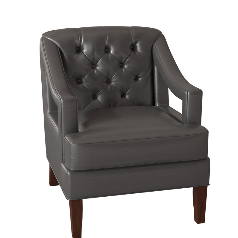 Armchair, Grayson Charcoal, Burnished Brown