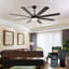 72" Ceiling Fan With Light, 6-Speed Remote Control, Reversible DC Motor, Modern 8 Blades With 6"/12"/19.5"  Downrods For Home Or Commercial-1326296690-1326296675-1326296673
