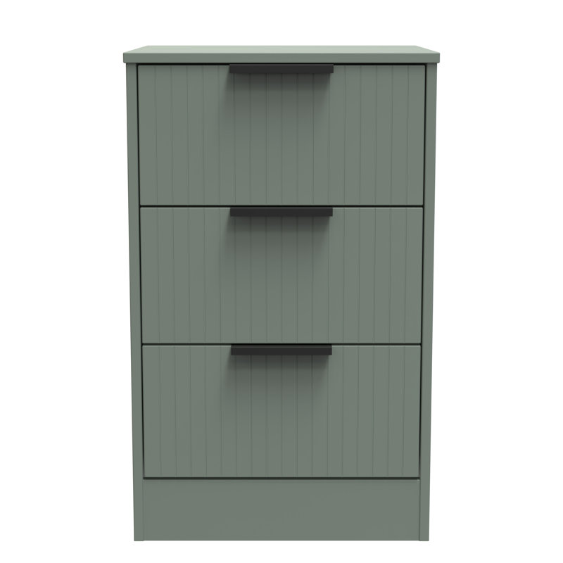 Atsumi 45cm W Manufactured Wood Bedside Table, Reed Green