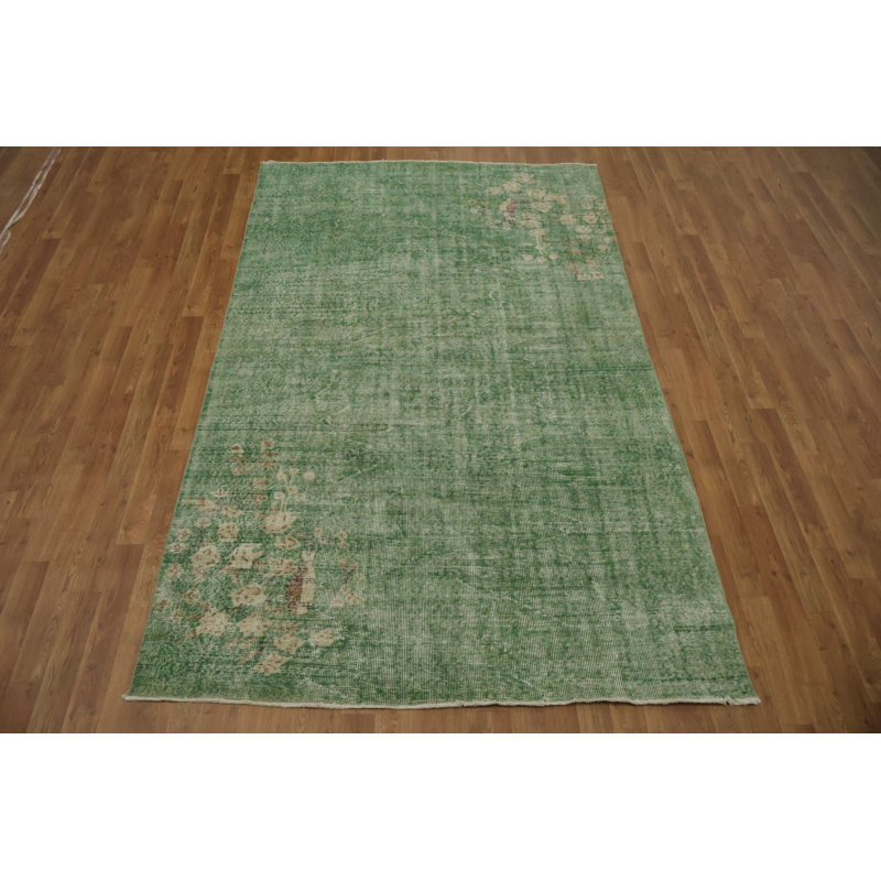 Tapis vert élégant 5 x 8