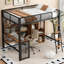 Lit mezzanine en métal avec bureau intégré