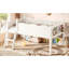 Lit mezzanine bas Safe Safe, structure en bois aggloméré simple, chambre d'enfant beige moderne