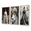 Ensemble de 3 décorations murales pour femme «Fashion Elegance Unveilé I»-1083108937-1083108941