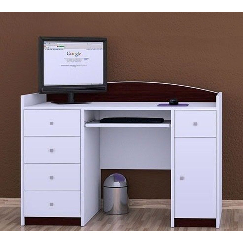 Honey 125cm Computer Desk, Dark Brown