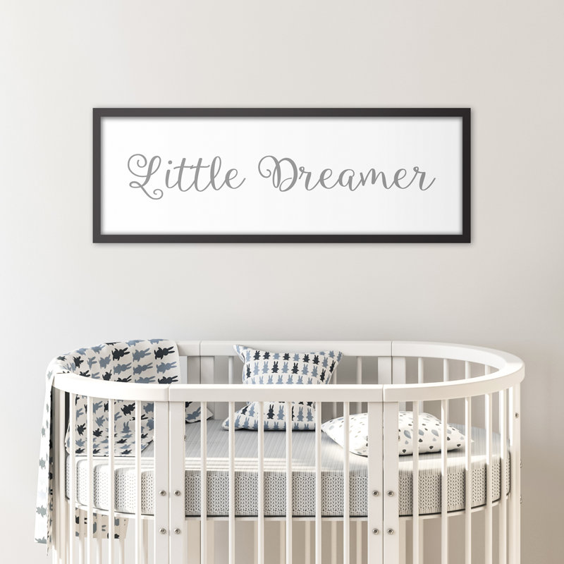 Décoration murale Bruning Little Dreamer, pour enfants, Gris, Toile tendue, H 12 po x l 36 po x P 1,25 po